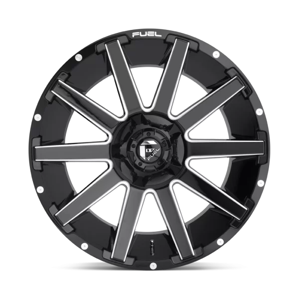 contra d615 6lug 20x10 et 18 gloss blk n milled face png